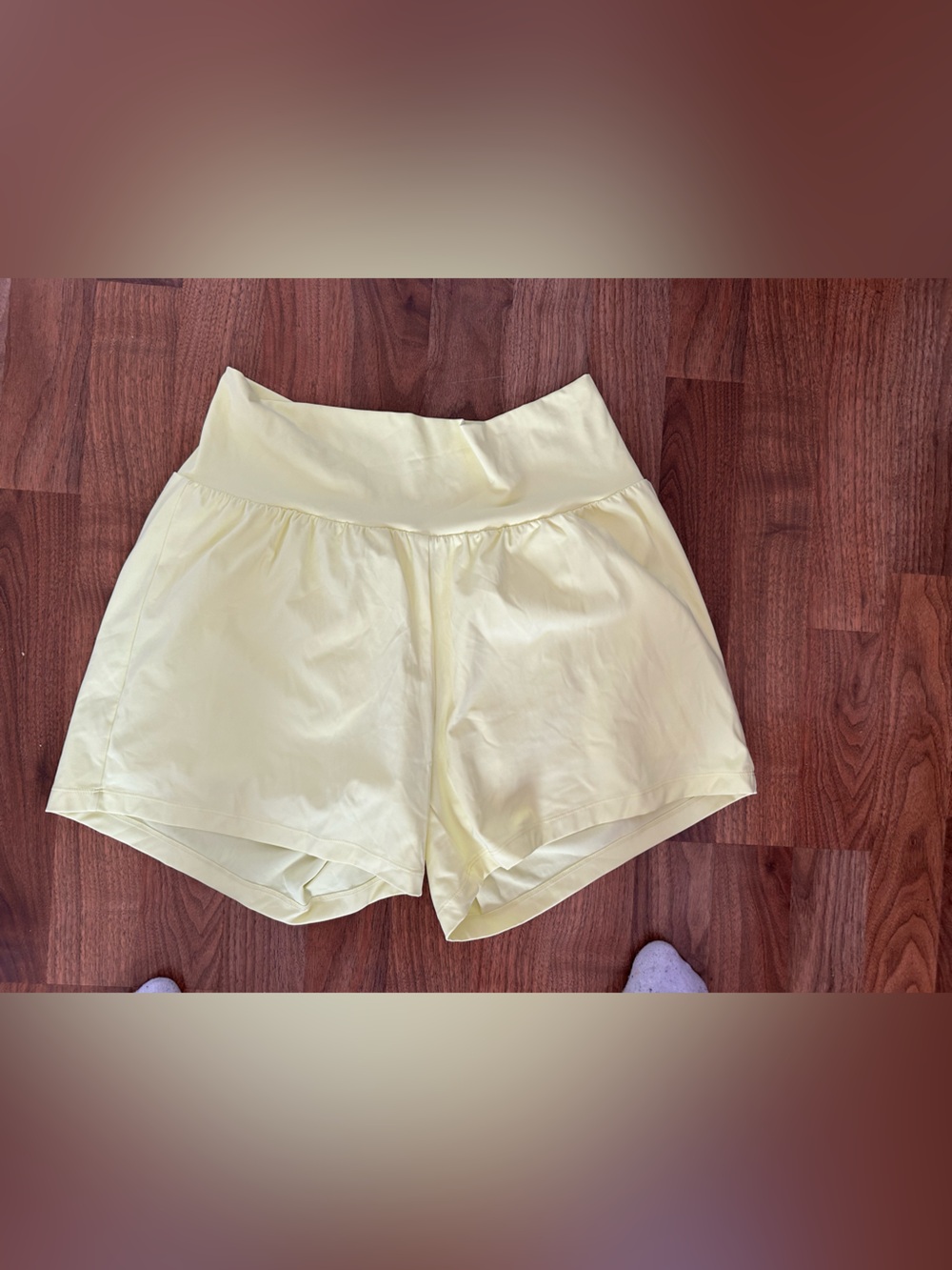 HALARA Pale Yellow High-Rise Athletic Shorts